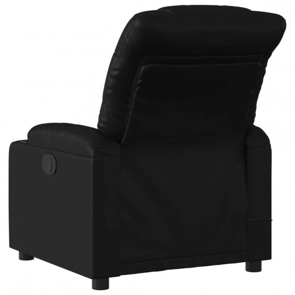 Fauteuil de massage inclinable électrique noir similicuir