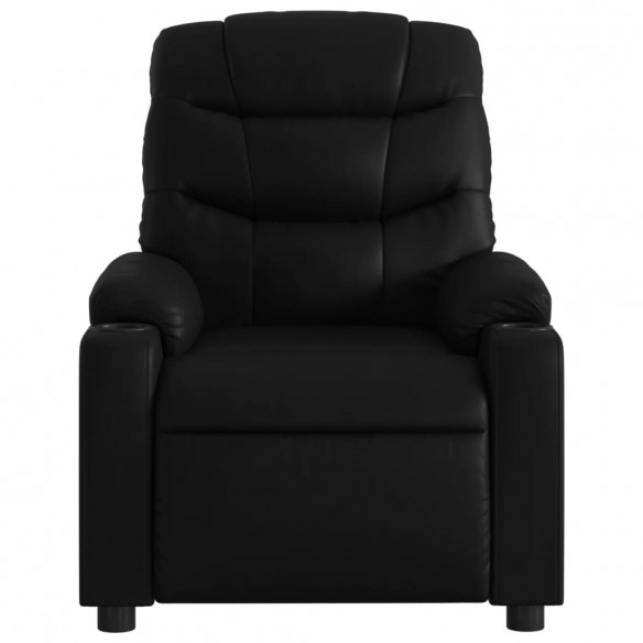 Fauteuil de massage inclinable électrique noir similicuir