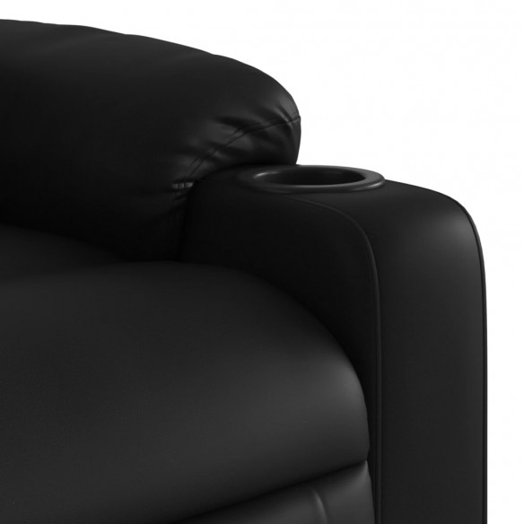 Fauteuil de massage inclinable électrique noir similicuir