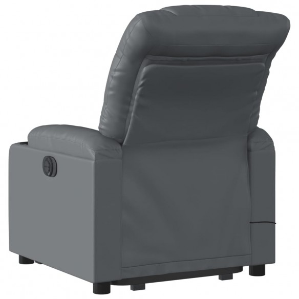 Fauteuil inclinable de massage électrique gris similicuir