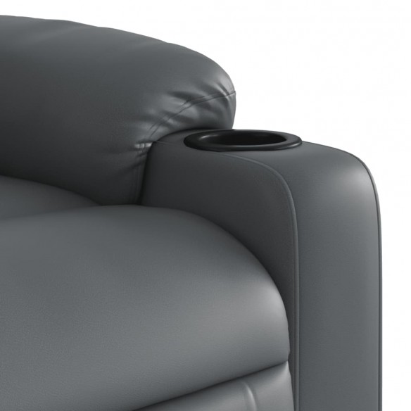 Fauteuil inclinable de massage électrique gris similicuir