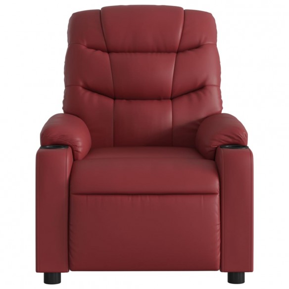 Fauteuil de massage inclinable Rouge bordeaux Similicuir