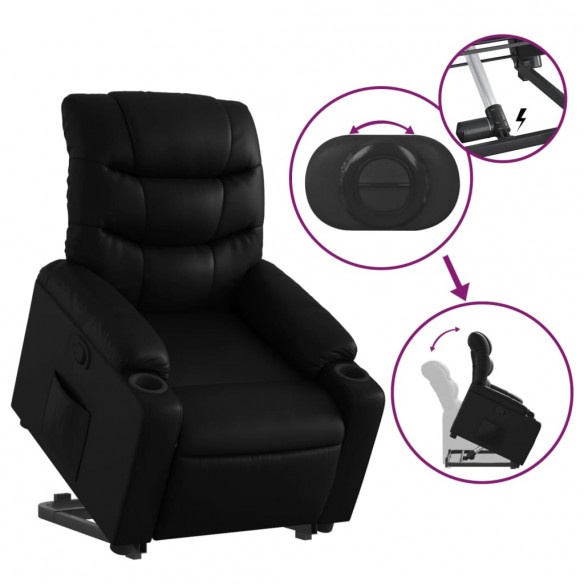 Fauteuil inclinable Noir Similicuir