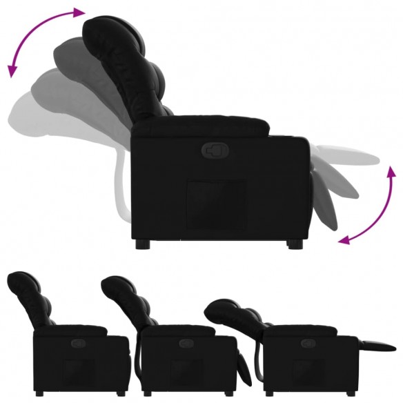 Fauteuil inclinable Noir Similicuir