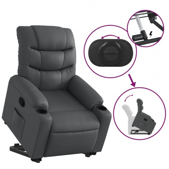 Fauteuil inclinable Gris Similicuir