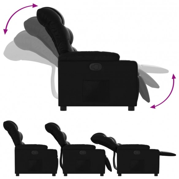 Fauteuil inclinable Noir Similicuir