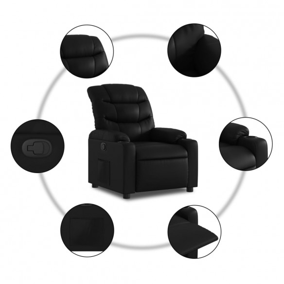 Fauteuil inclinable Noir Similicuir