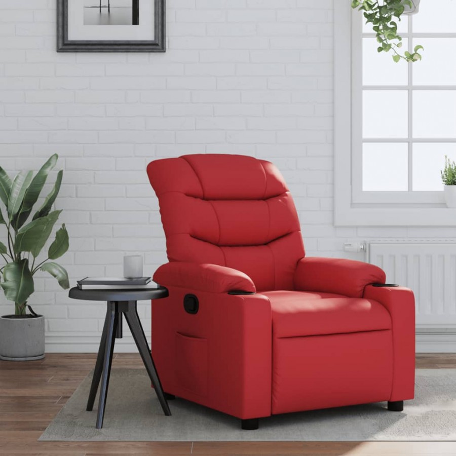 Fauteuil inclinable Rouge Similicuir