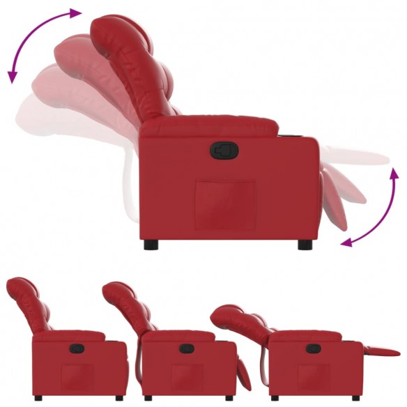 Fauteuil inclinable Rouge Similicuir