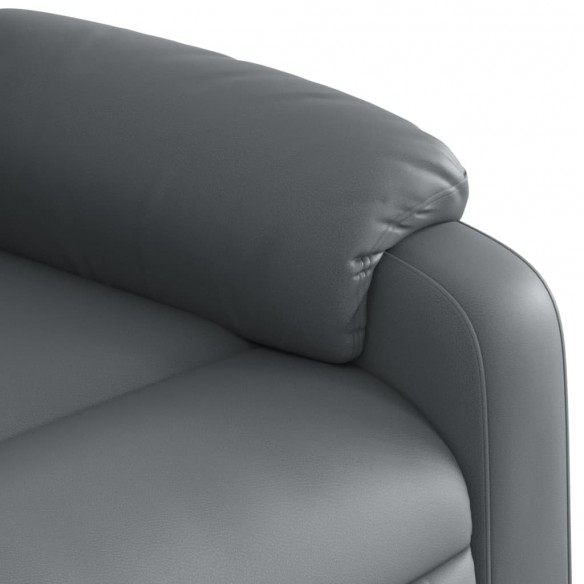 Fauteuil de massage inclinable électrique gris similicuir