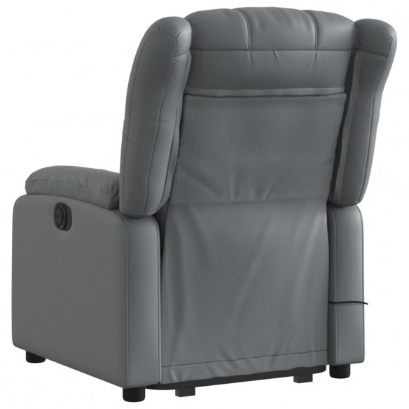 Fauteuil inclinable de massage Gris Similicuir