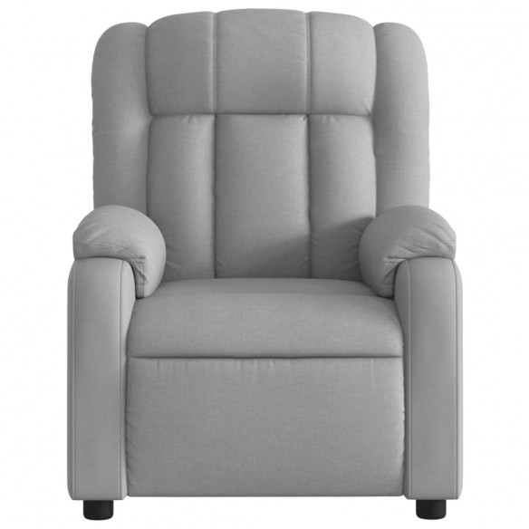 Fauteuil de massage inclinable électrique gris clair tissu