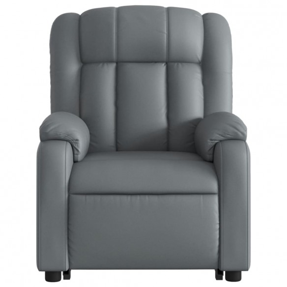 Fauteuil inclinable de massage électrique gris similicuir