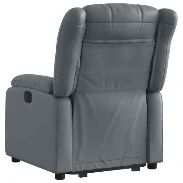 Fauteuil inclinable électrique gris similicuir