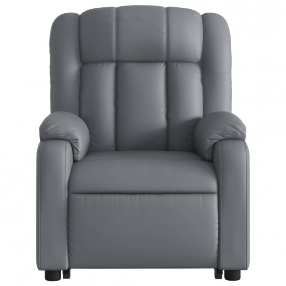 Fauteuil inclinable électrique gris similicuir