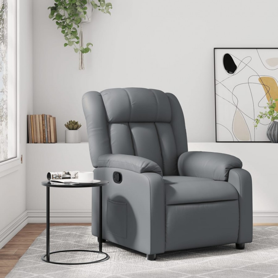 Fauteuil inclinable Gris Similicuir