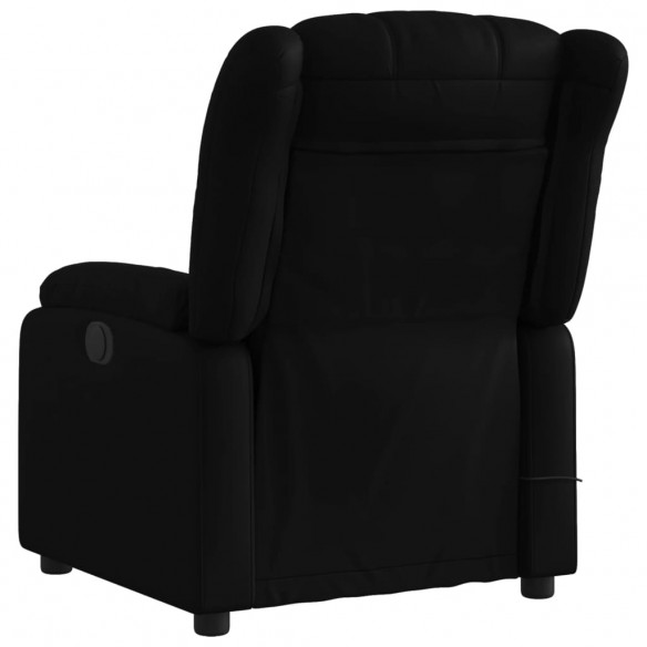 Fauteuil de massage inclinable électrique noir similicuir