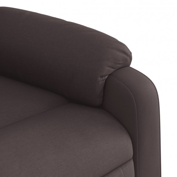 Fauteuil inclinable de massage Marron foncé Tissu