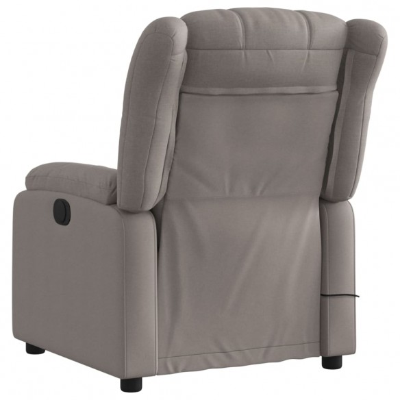 Fauteuil de massage inclinable Taupe Tissu