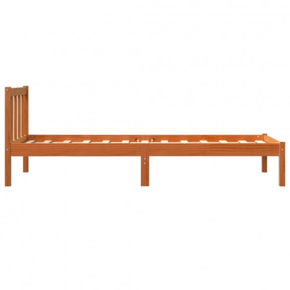 Cadre de lit cire marron 90x200 cm bois de pin massif