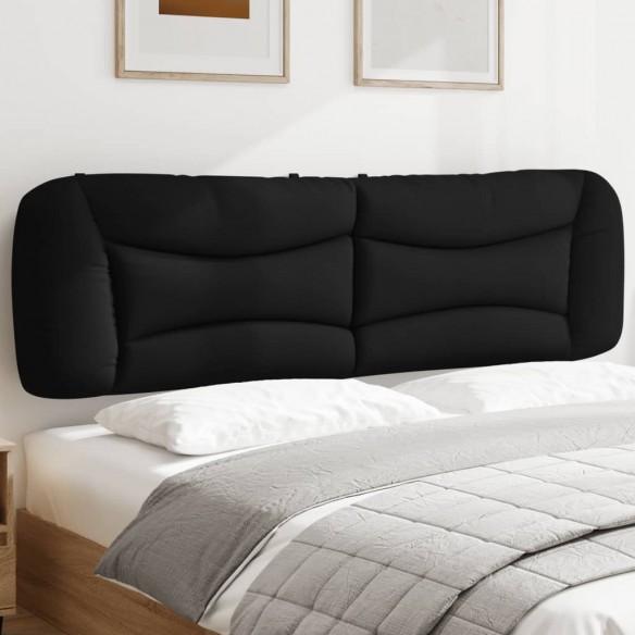 Coussin de tête de lit noir 180 cm tissu