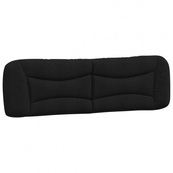 Coussin de tête de lit noir 180 cm tissu