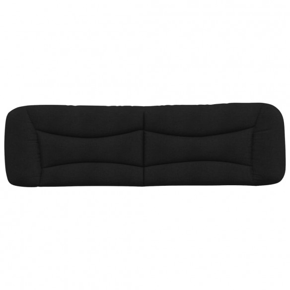 Coussin de tête de lit noir 180 cm tissu