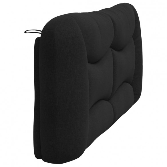 Coussin de tête de lit noir 180 cm tissu