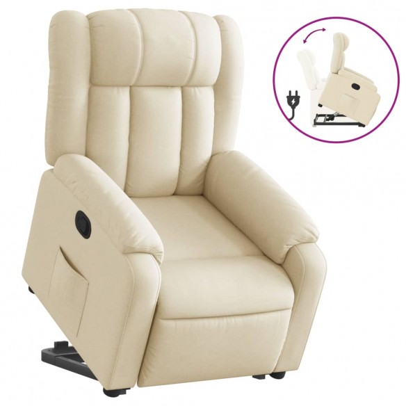 Fauteuil inclinable Crème Tissu