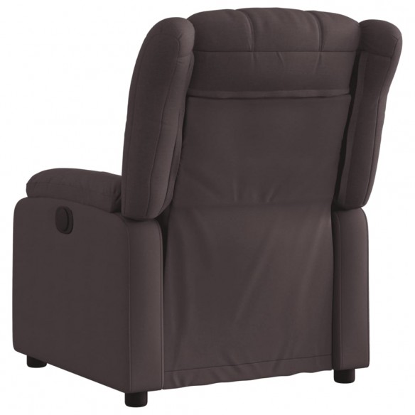 Fauteuil inclinable électrique Marron foncé Tissu