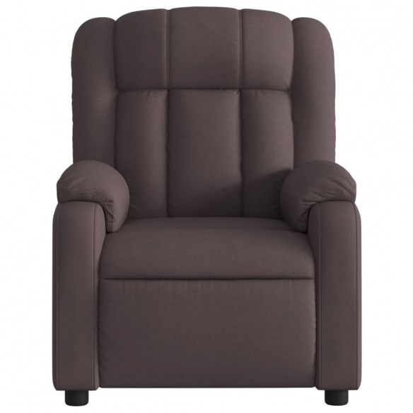 Fauteuil inclinable électrique Marron foncé Tissu