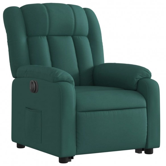 Fauteuil inclinable électrique vert foncé tissu