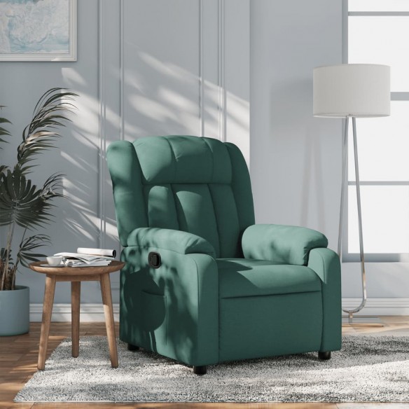 Fauteuil inclinable Vert foncé Tissu