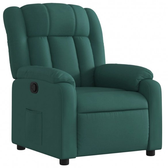 Fauteuil inclinable Vert foncé Tissu