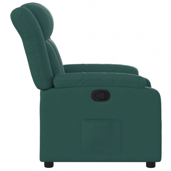 Fauteuil inclinable Vert foncé Tissu