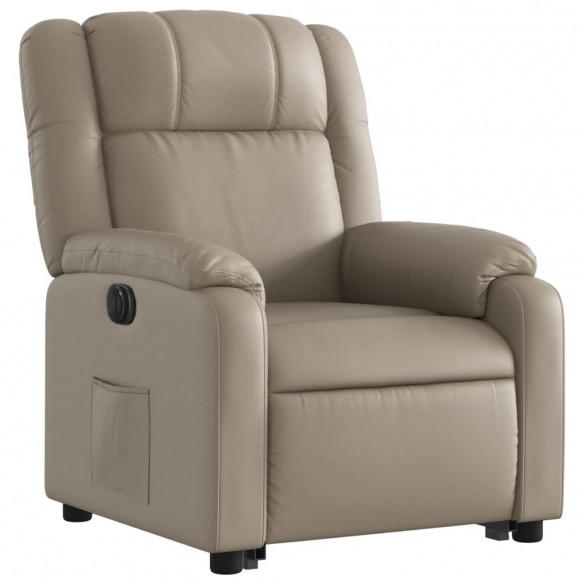 Fauteuil inclinable électrique cappuccino similicuir