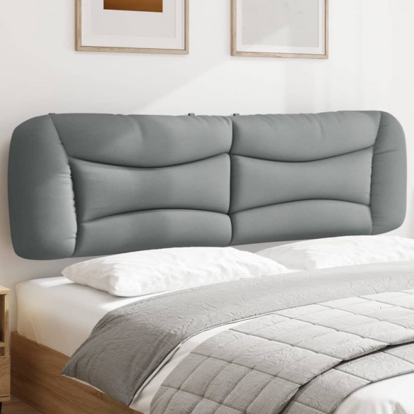 Coussin de tête de lit gris clair 180 cm tissu