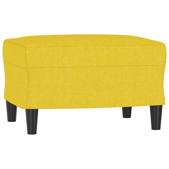 Ensemble de canapés 4 pcs avec coussins Jaune clair Tissu