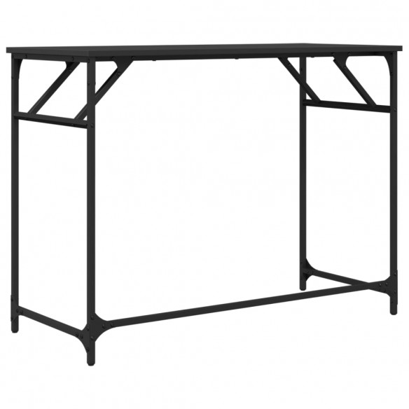 Bureau noir 100x45x76 cm bois ingénierie acier enduit de poudre