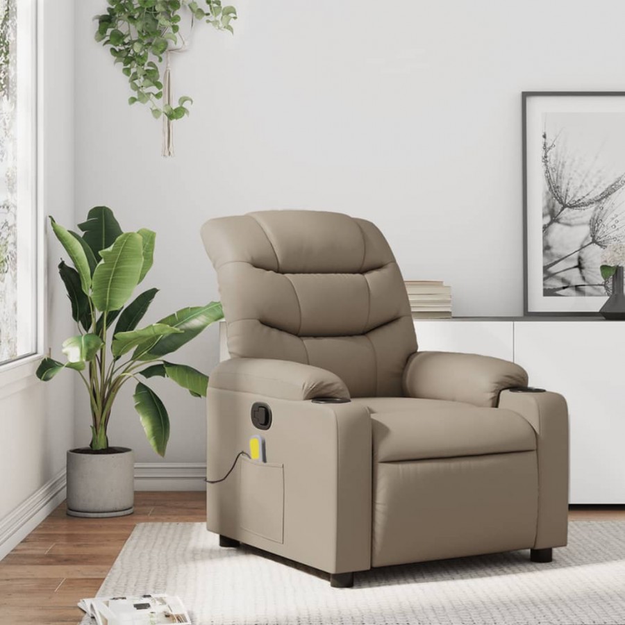 Fauteuil de massage inclinable Cappuccino Similicuir