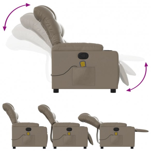 Fauteuil de massage inclinable Cappuccino Similicuir