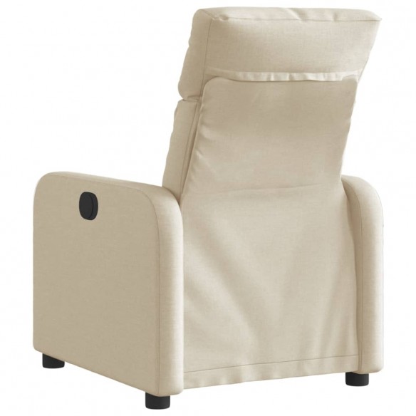 Fauteuil inclinable électrique Crème Tissu