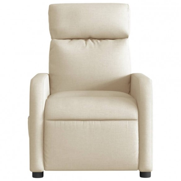 Fauteuil inclinable électrique Crème Tissu