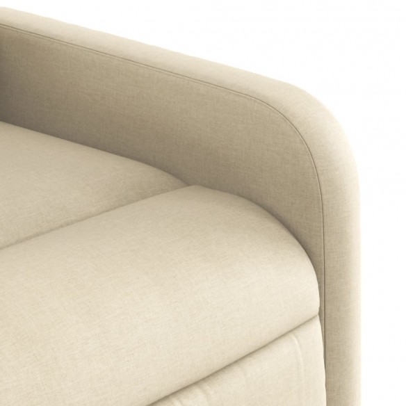 Fauteuil inclinable électrique Crème Tissu