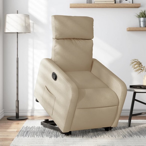 Fauteuil inclinable Crème Tissu