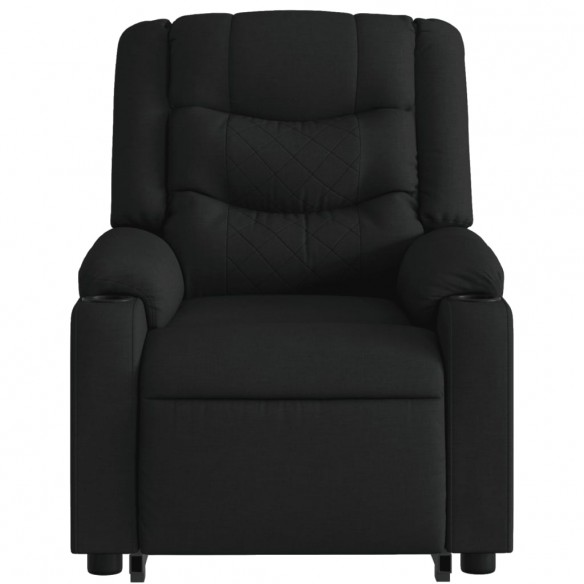 Fauteuil inclinable de massage électrique Noir Tissu