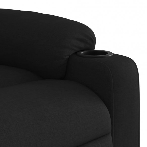 Fauteuil inclinable de massage électrique Noir Tissu