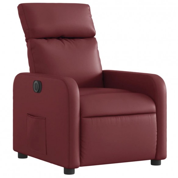 Fauteuil inclinable électrique Rouge bordeaux Similicuir