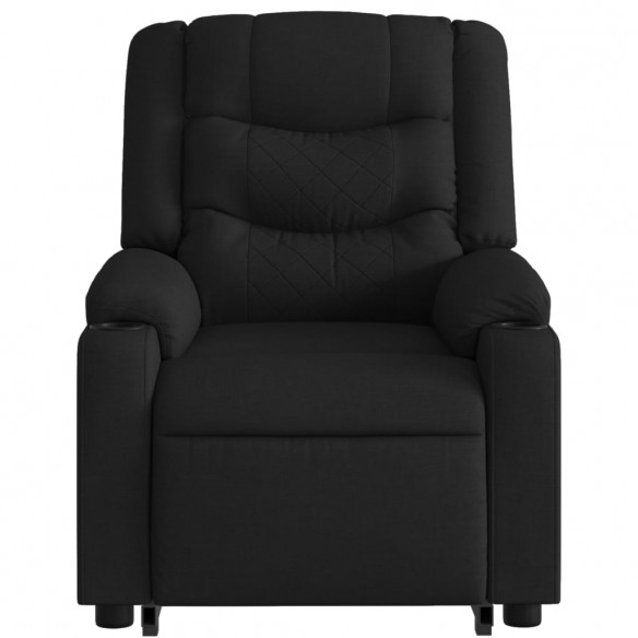 Fauteuil de massage inclinable Noir Tissu