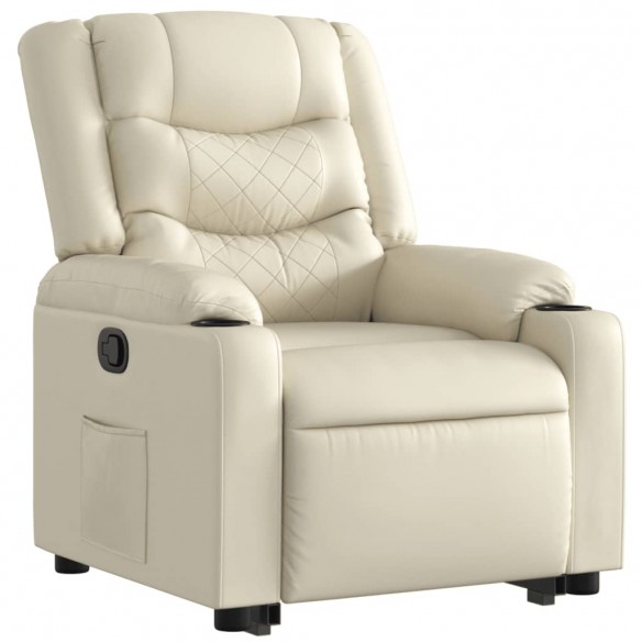 Fauteuil inclinable Crème Similicuir